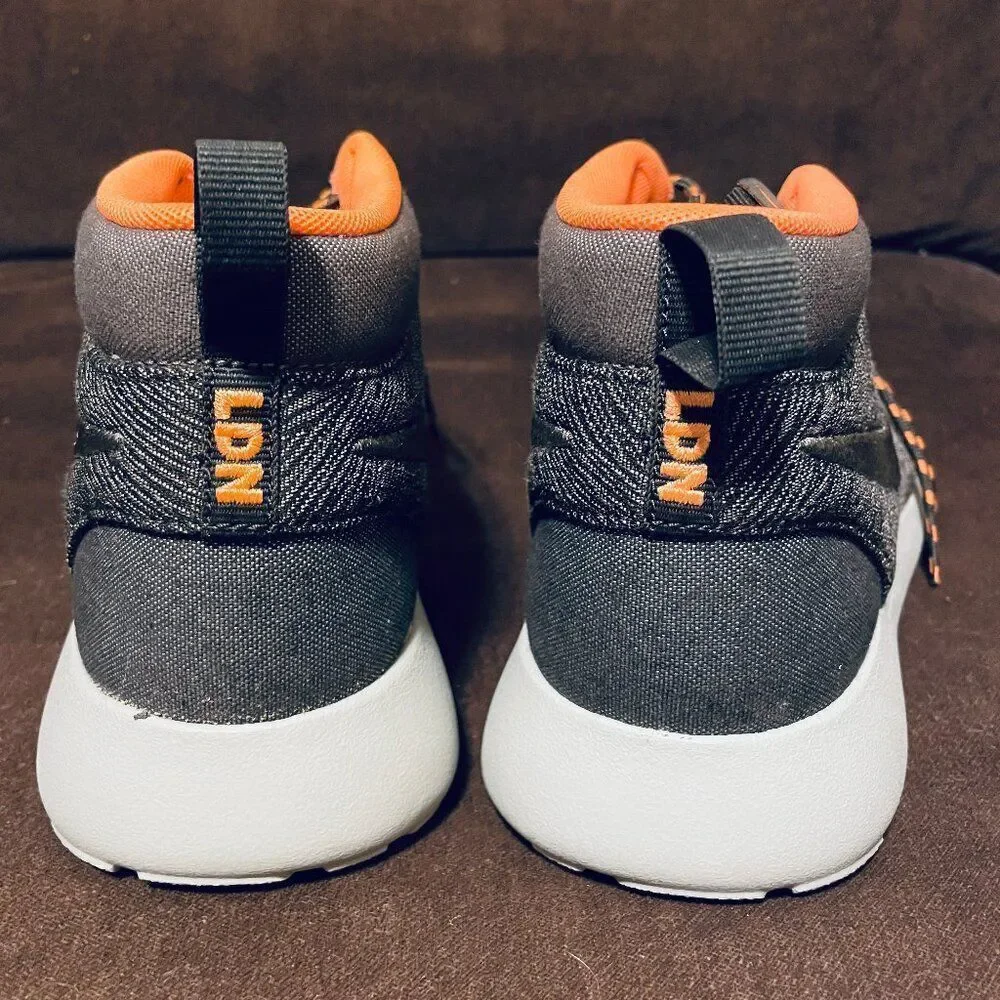 NEW Nike Roshe Run Mid QS London Mens Size 9 US Sneakers Smoke Cool Gray Granite